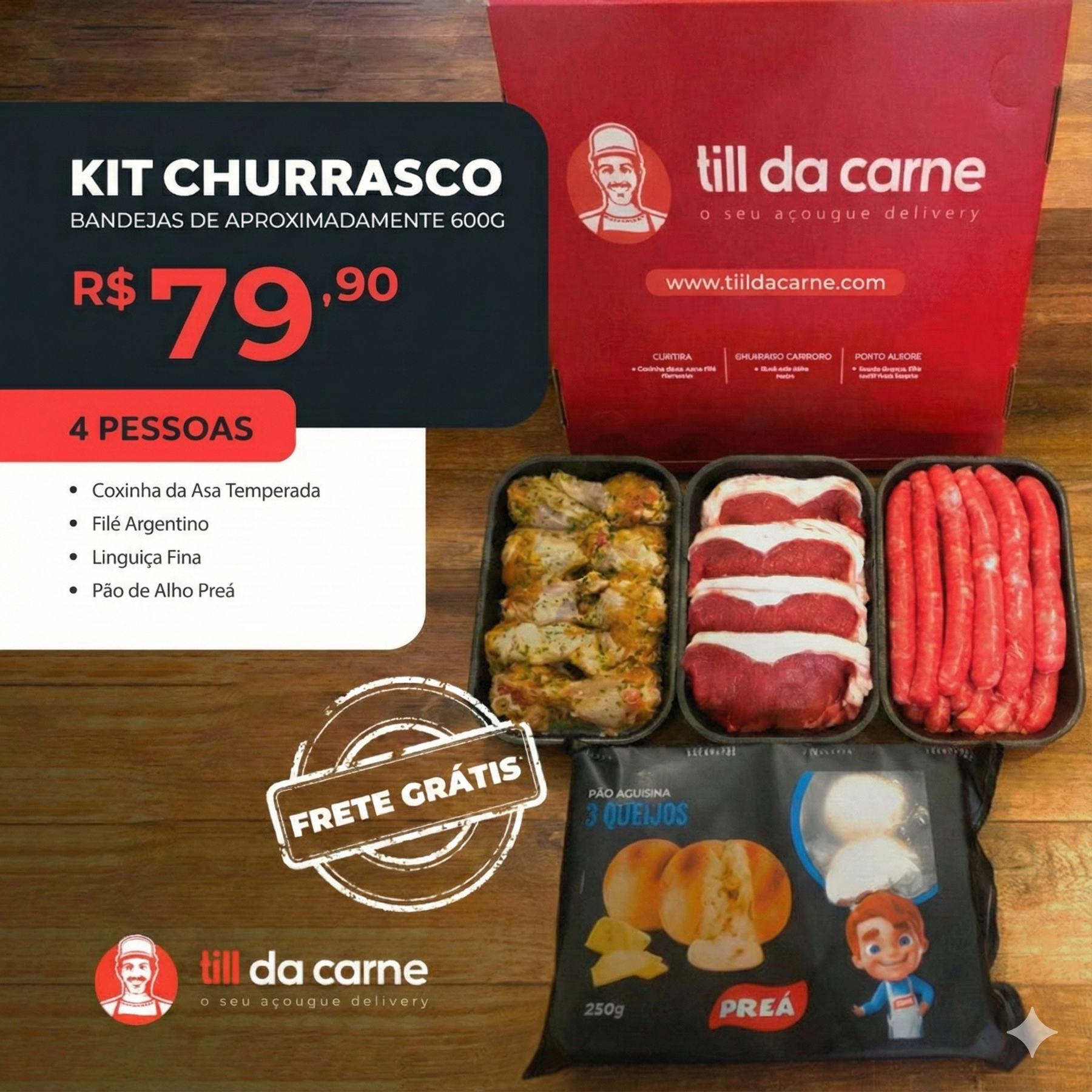 Kit Churrasco 4 pessoas